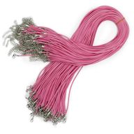 Packs Cordons en Coton Ciré Pour Pendentifs - 2mm x 55cm - Assortis - Rose