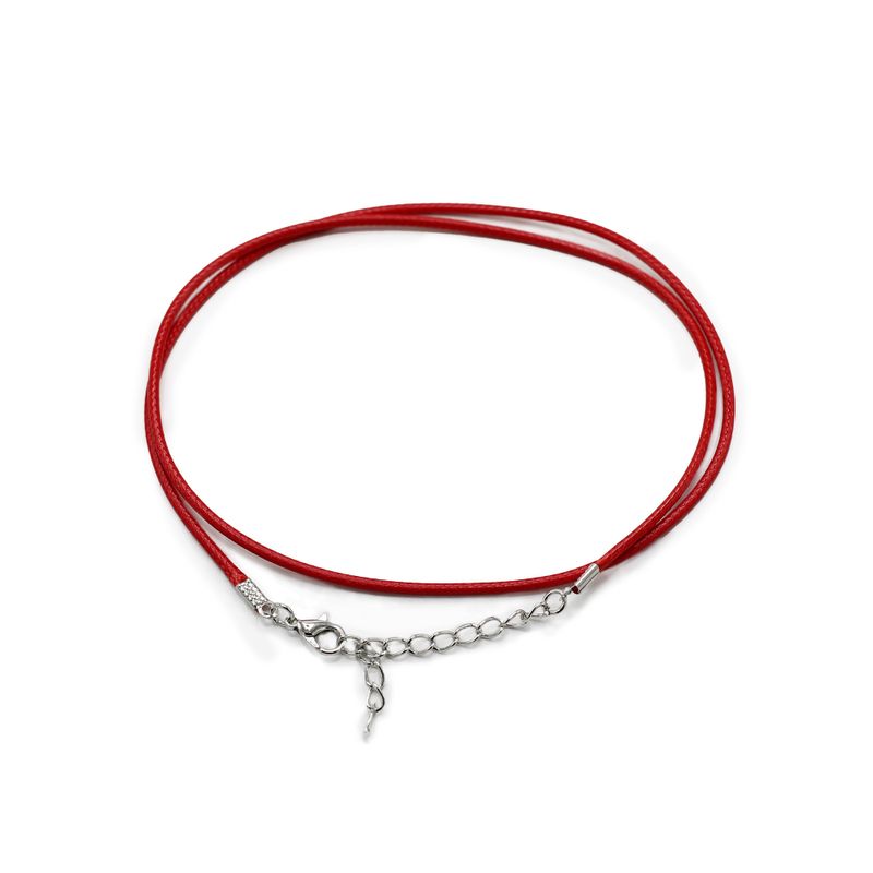 Packs Cordons en Coton Ciré Pour Pendentifs - 2mm x 55cm - Assortis - Rouge
