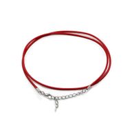 Packs Cordons en Coton Ciré Pour Pendentifs - 2mm x 55cm - Assortis - Rouge
