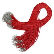 Packs Cordons en Coton Ciré Pour Pendentifs - 2mm x 55cm - Assortis - Rouge