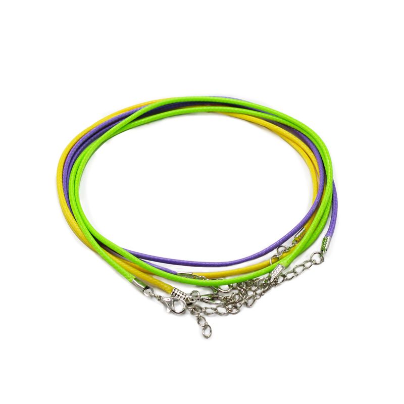Packs Cordons en Coton Ciré Pour Pendentifs - 2mm x 55cm - Mix de Couleurs (10 couleurs)