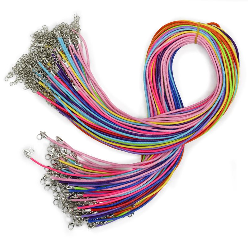 Packs Cordons en Coton Ciré Pour Pendentifs - 2mm x 55cm - Mix de Couleurs (10 couleurs)