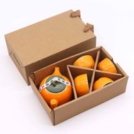 Set de Théière Orange - Pot & Quatre Tasses