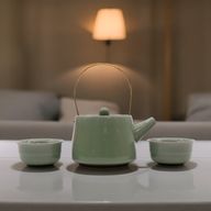 Set de Théière Jade Herbal - Pot & Deux Tasses