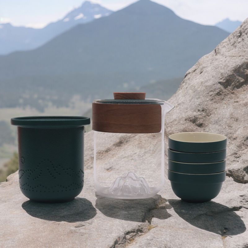 Set Théière Montagne - Quatre Amis - Pack de Voyage