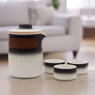 Set Théière en Céramique de Voyage - Trois Amis - Pack de Voyage