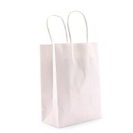 Sac en Papier avec Poignée en Corde (16x22x8cm) - Blanc (130g)