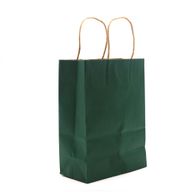 Sac en Papier avec Poignée en Corde (16x22x8cm) - Vert (130g)