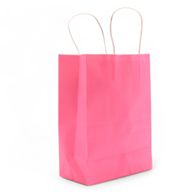 Sac Cadeau en Papier avec Poignée en Corde Large ( (26x32x12cm) - Rose (130g)