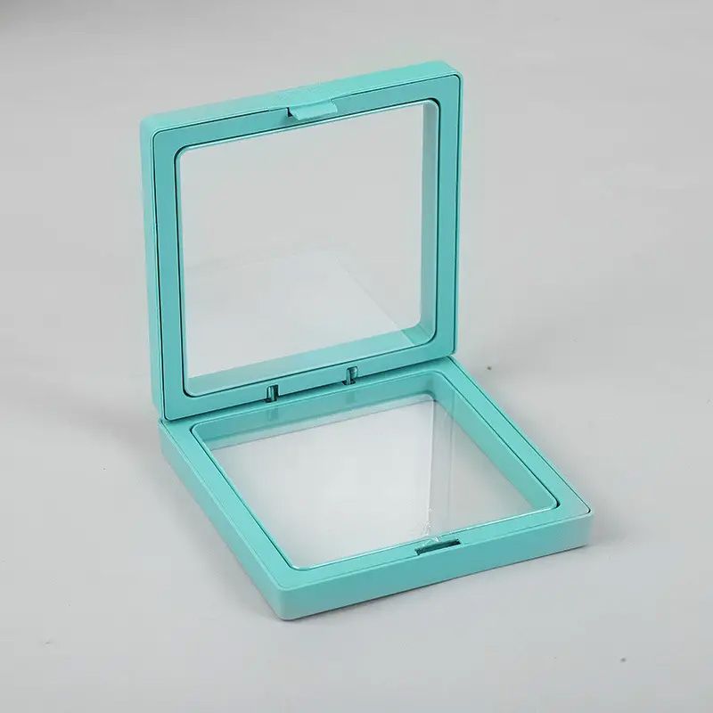 Cadre Flottant 3D Moyen 9x9cm - Turquoise