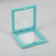 Cadre Flottant 3D Moyen 9x9cm - Turquoise