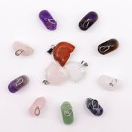 Pendentifs Mini Crânes Pierres Précieuses (12 assortis) 20x15mm