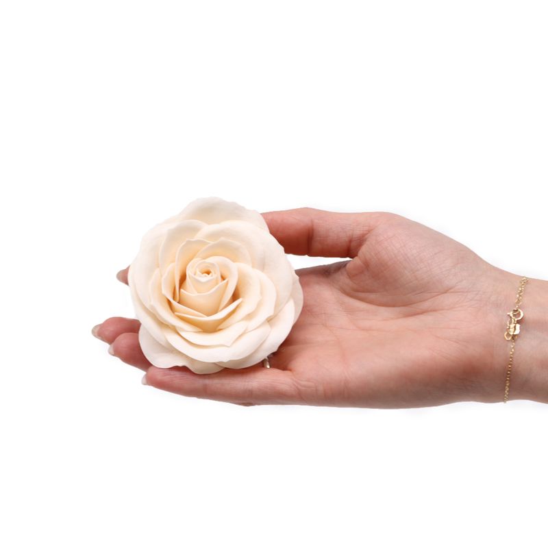 Fleur de Savon Artisanal - Large (7 couches) Rose Vintage - Ivoire Victorien