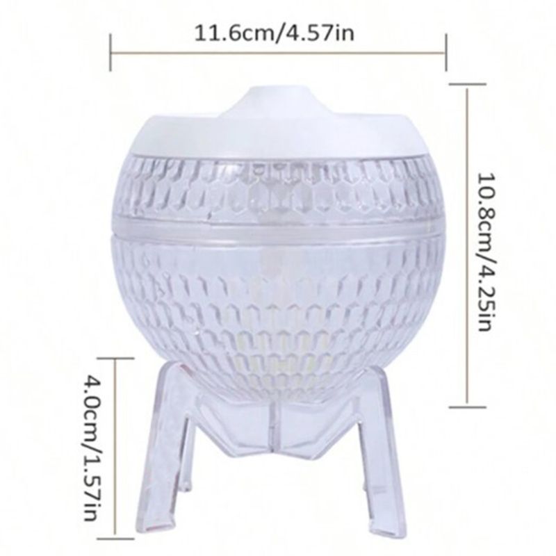 Humidificateur Transparent Mondo Planet - USB - Changement de Couleur (lumière du bas)