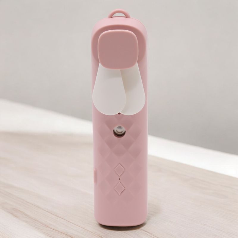 Ventilateur et Vaporisateur de Visage Nano Mist Rose - Rechargeable par USB