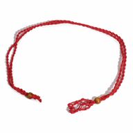 Cordon de Collier Pour Pierres Précieuses et Cristal 45cm/18inch - Rouge
