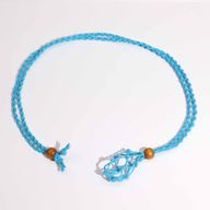 Cordon de Collier Pour Pierres Précieuses et Cristal 45cm/18inch - Bleu
