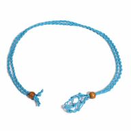 Cordon de Collier Pour Pierres Précieuses et Cristal 45cm/18inch - Bleu