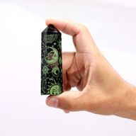 Pointe d'Obsidienne Noire (environ 60-70 g 9 cm) - Histoire Mystique - Vert Forêt