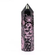 Pointe d'Obsidienne Noire (environ 60-70 g 9 cm) - Histoire Mystique - Rose Rose