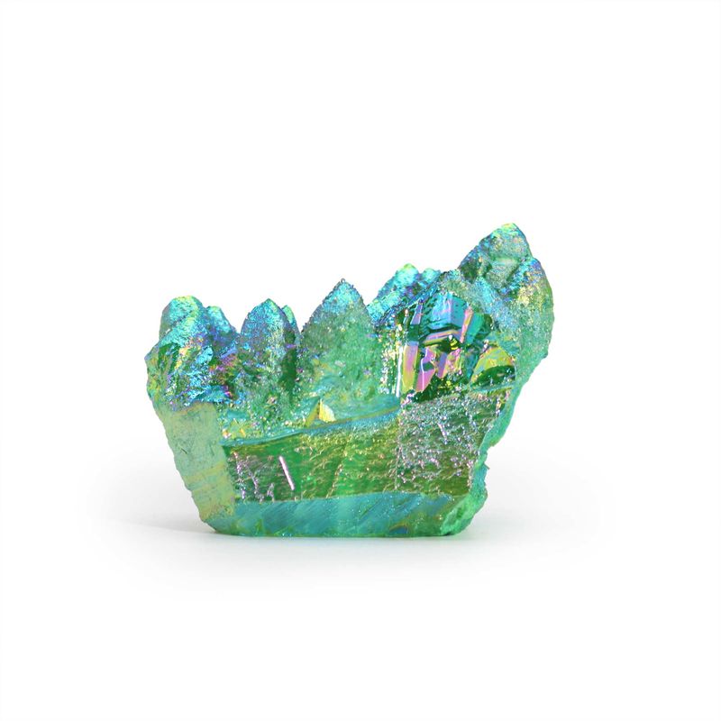 Quartz Flamme Verte Aura - Quartz Naturel Amélioré Moyen - (environ 100-150 g 7-10 cm)
