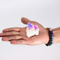 Aura Angel Quartz - Quartz Naturel Amélioré Moyen -  (environ 100-150 g 7-10 cm)