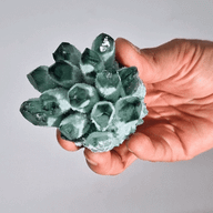Quartz Fantôme Vert - Amas de Quartz Naturel Fabriqué – (environ 250-300 g 8 cm)