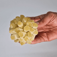 Quartz Fantôme Jaune -Amas de Quartz Naturel Fabriqué – (environ 250-300 g 8 cm)