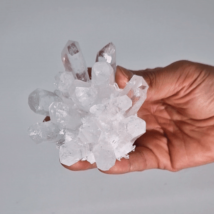 Quartz Clair - Amas de Quartz Naturel Fabriqué – (environ 250-300 g 8 cm)