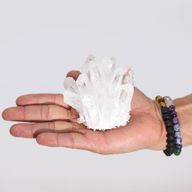 Quartz Clair - Amas de Quartz Naturel Fabriqué – (environ 250-300 g 8 cm)