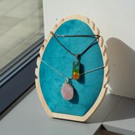 Petit Présentoir Ovale pour Colliers 19x13cm