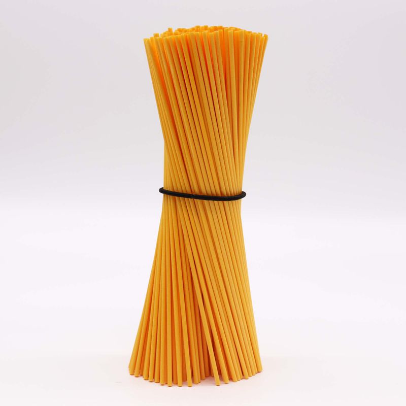 Paquet de Roseaux en Fibre de 3 mm x 25 cm - (environ 250) - Orange Doux