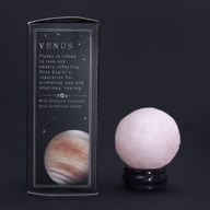 Planète de Quartz Rose sur Support en Pierre Goldstone - 40 mm