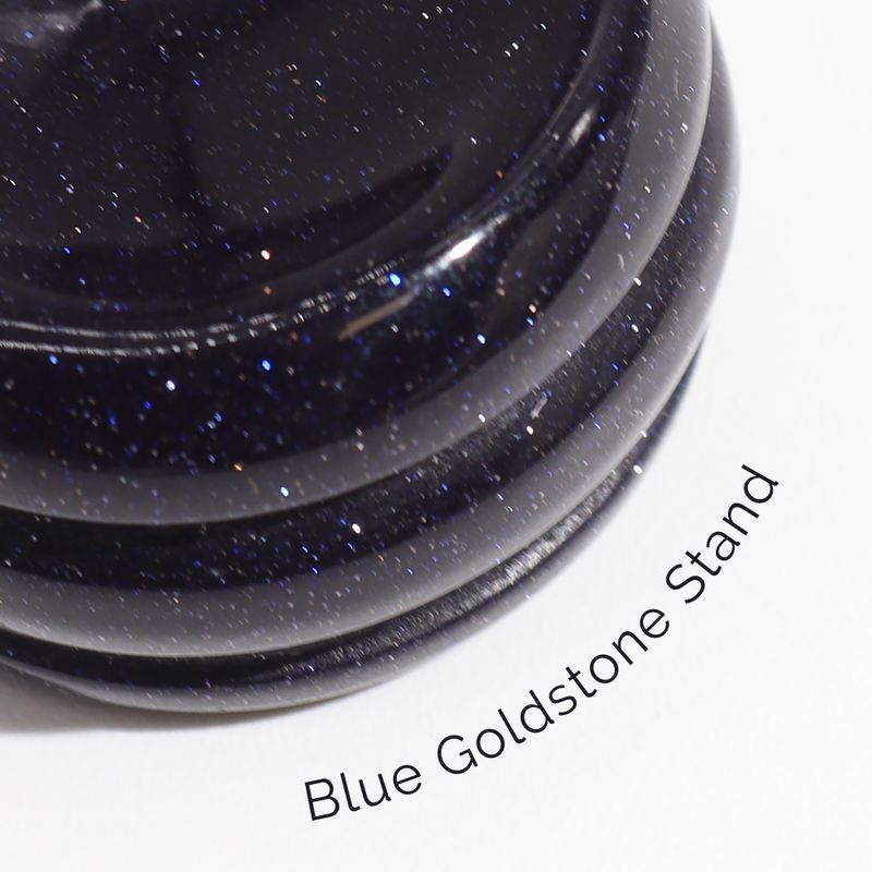 Planète Ametyste sur Support en Pierre Goldstone - 40mm (support 30x15mm)