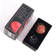 Planète en Jaspe Rouge sur Support en Pierre Goldstone - 40mm (support 30x15mm)
