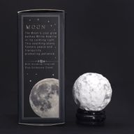 Planète en Howlite Blanche sur Support en Pierre Goldstone - 40mm (support 30x15mm)