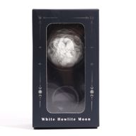 Planète en Howlite Blanche sur Support en Pierre Goldstone - 40mm (support 30x15mm)