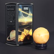 Planète en Jade Jaune sur Support en Pierre Goldstone - 40mm (support 30x15mm)