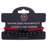Bracelets Double Puissance avec Pierres Précieuses - Agate Noire
