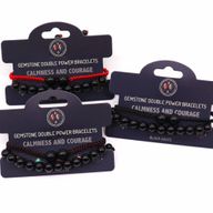 Bracelets Double Puissance avec Pierres Précieuses - Agate Noire