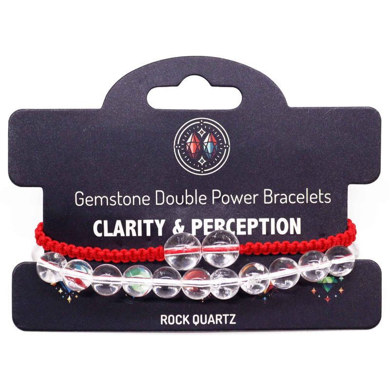 Bracelets Double Puissance avec Pierres Précieuses - Quartz de Roche