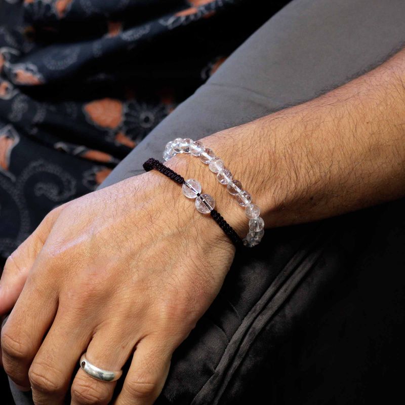 Bracelets Double Puissance avec Pierres Précieuses - Quartz de Roche