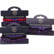 Bracelets Double Puissance avec Pierres Précieuses - Améthyste