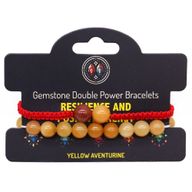 Bracelets Double Puissance avec Pierres Précieuses - Aventurine Jaune