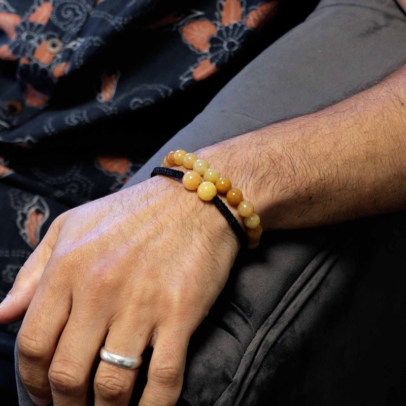 Bracelets Double Puissance avec Pierres Précieuses - Aventurine Jaune