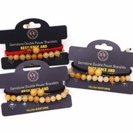 Bracelets Double Puissance avec Pierres Précieuses - Aventurine Jaune