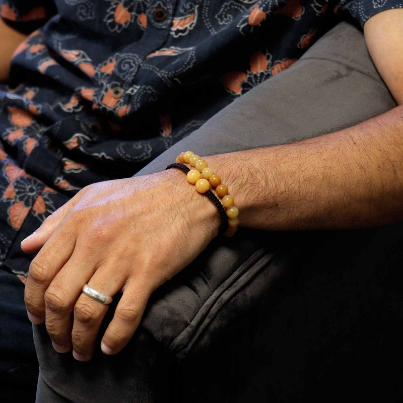 Bracelets Double Puissance avec Pierres Précieuses - Aventurine Jaune