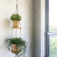 Etagère Suspendue en Bois Gamal - Deux Niveaux