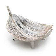 Grand Bol à Fruits en Feuille de Coco - Blanchi à la Chaux