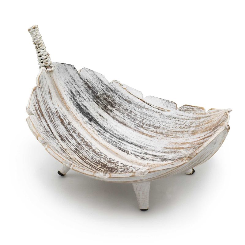 Grand Bol à Fruits en Feuille de Coco - Blanchi à la Chaux
